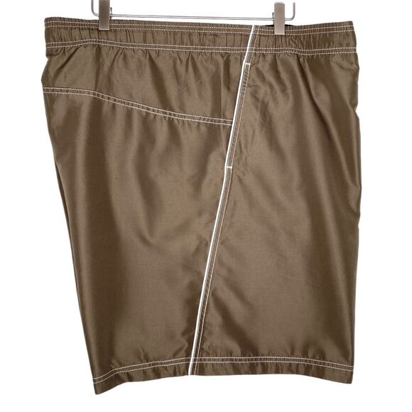 Speedo Men's Swim Trunks Brown Knee Length Marina Sport Volley Boardshorts XXL - Picture 10 of 16